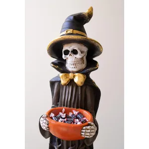 Set of 2 Painted Resin Halloween Grim Reapers 3
