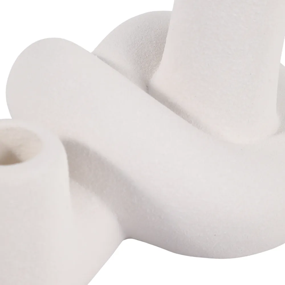 CORBINVIEW WHITE CANDLE HOLDER 6 (IN)