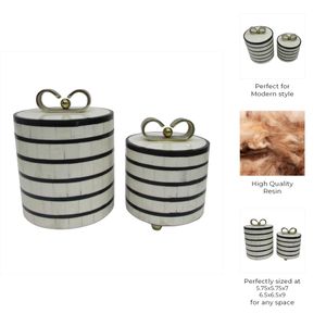 FORRESTMORE SET OF 2 CREAM BOXES 9 (IN) 9