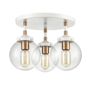 Boudreaux 15'' Wide 3-Light Semi Flush Mount - Matte White 3