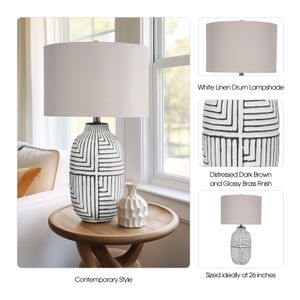 EMORYWAY WHITE LAMP 26 (IN) 11