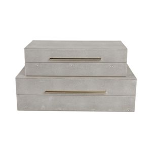 DAVINPARK SET OF 2 IVORY BOXES 4 (IN) 6