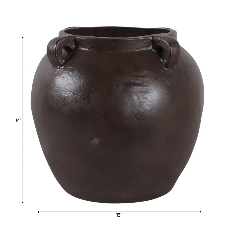 HARLEMRUN BROWN VASE 14 (IN)