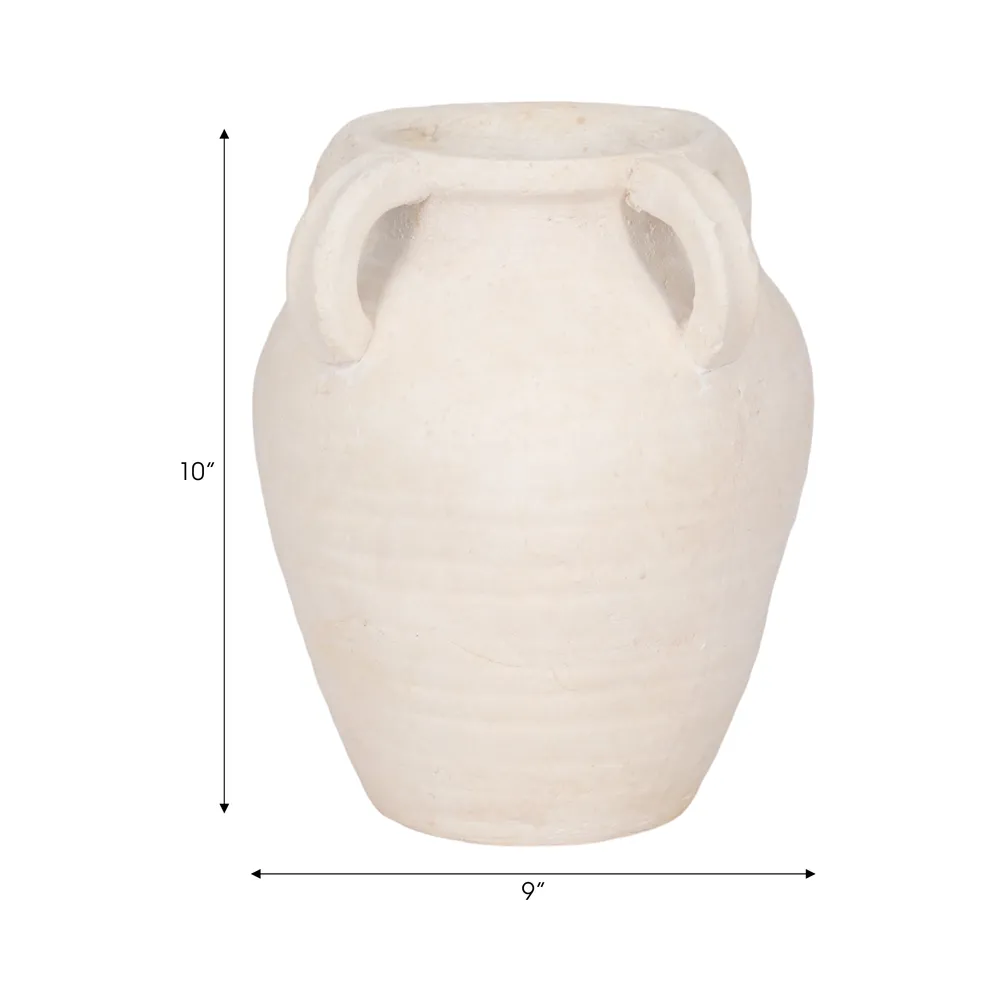 SKYELAKE WHITE VASE 10 (IN)