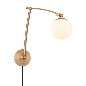 Caroline 19'' High 1-Light Swingarm Sconce - Brushed Gold 3