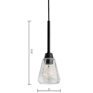 Arctic 5'' Wide 1-Light Mini Pendant - Acid Dipped Black 2
