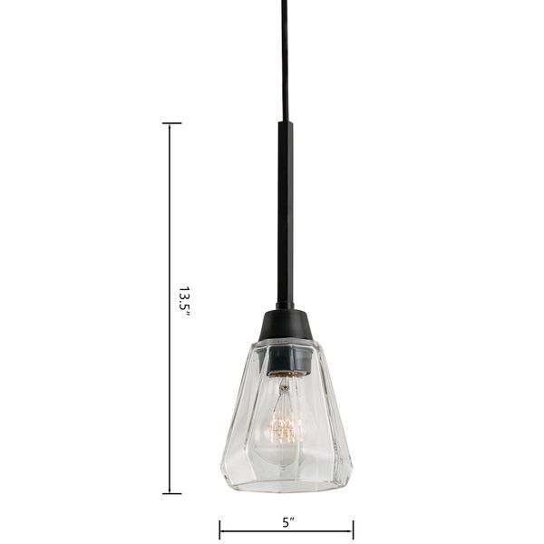 Arctic 5'' Wide 1-Light Mini Pendant - Acid Dipped Black