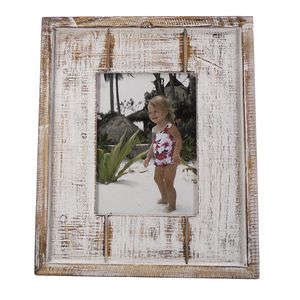 5"X7" WHITE WASHED PHOTO FRAME 1
