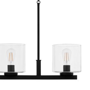 Melina 33'' Wide 3-Light Linear Chandelier - Matte Black 2