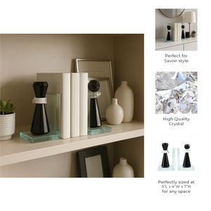 FORDPORT SET OF 2 BLACK BOOKENDS 7 (IN) 9