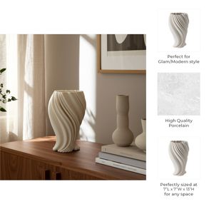 FULTONSHAW IVORY VASE 13 (IN) 4