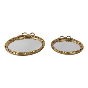 BRAMWIND SET OF 2 GOLD TRAY 2 (IN) 4