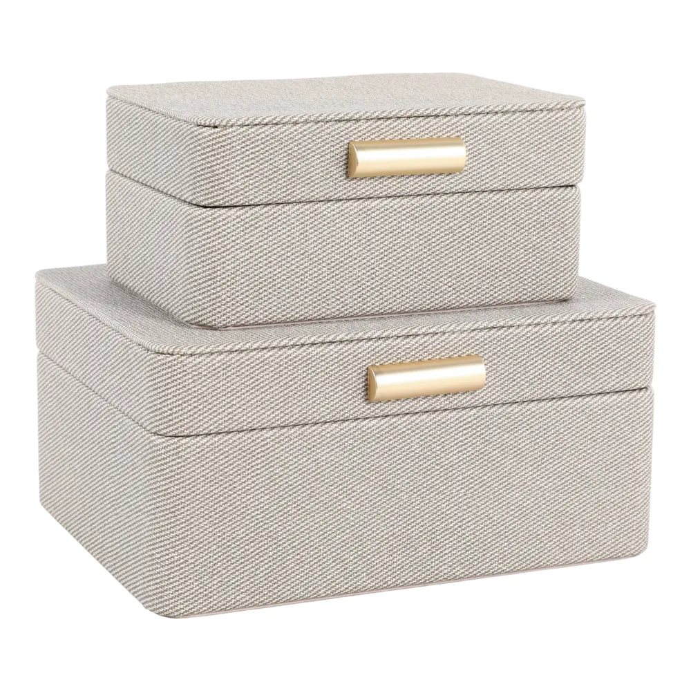 EVERTONPORT SET OF 2 GREEN BOXES 4 (IN)