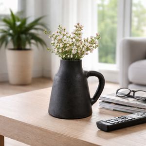 SHERMANCLIFF BLACK VASE 9 (IN) 11