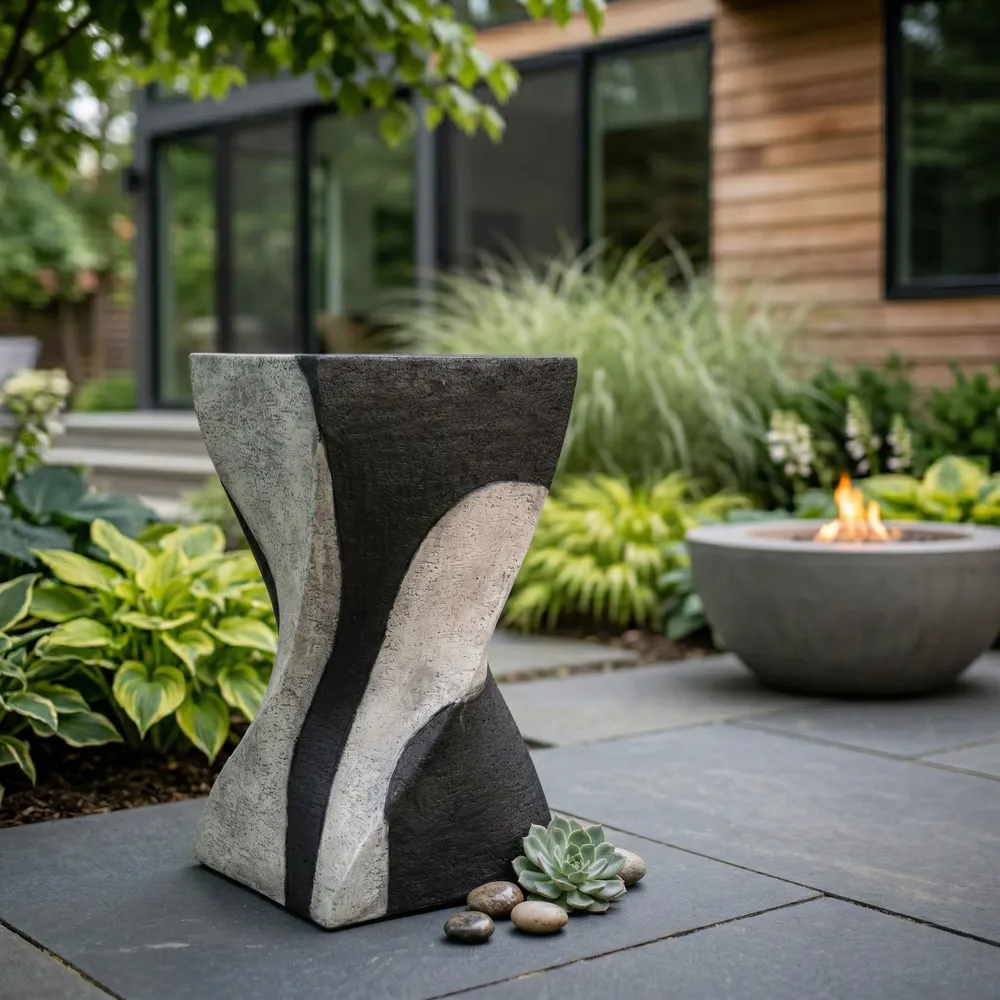 HELTONBURN WHITE GARDEN STOOL 19 (IN)