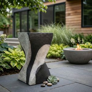 HELTONBURN WHITE GARDEN STOOL 19 (IN) 2