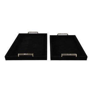 EASTONCREST SET OF 2 BLACK TRAY 3 (IN) 5