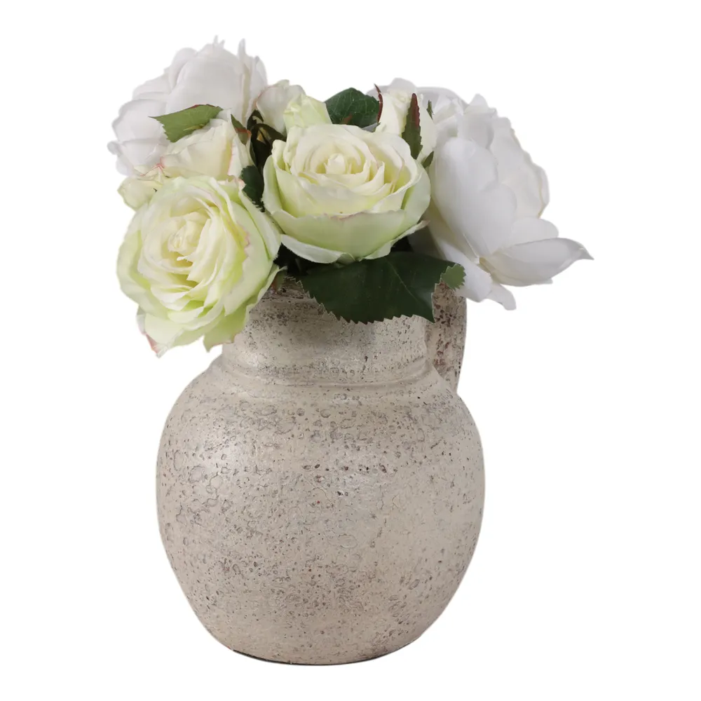 SHERMANGROVE WHITE VASE 9 (IN)