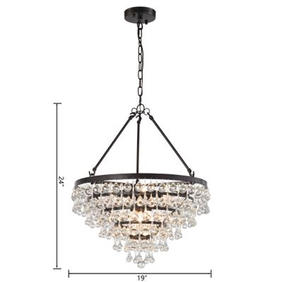 Ramira 19″ Wide 6-Light Chandelier - Oil Rubbed Bronze
