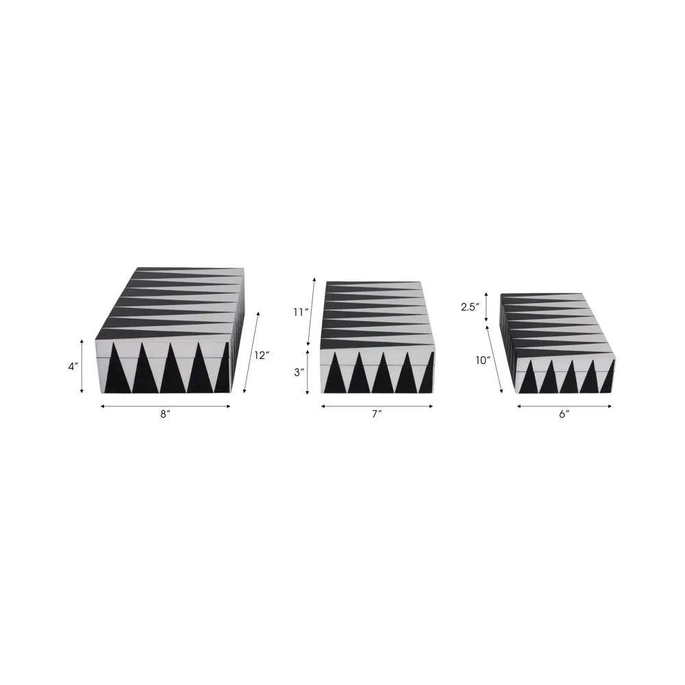 WALT SET OF 3 BLACK BOXES 4 (IN)