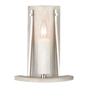 White Stone 12'' High 1-Light Sconce - Polished Nickel 1