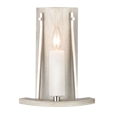 White Stone 12″ High 1-Light Sconce - Polished Nickel