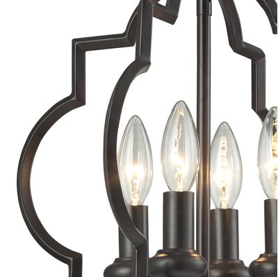 Chandette 14″ Wide 4-Light Chandelier - Oil Rubbed Bronze