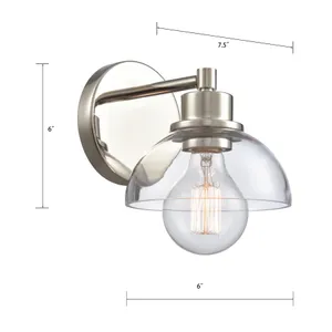 Julian 6'' Wide 1-Light Vanity Light - Polished Nickel 2