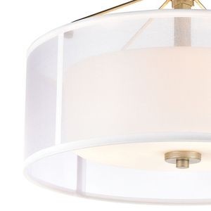 Diffusion 18'' Wide 3-Light Semi Flush Mount - Aged Silver 3