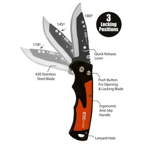 AccuSharp 3" Replaceable Blade Razor Knife - Orange 3