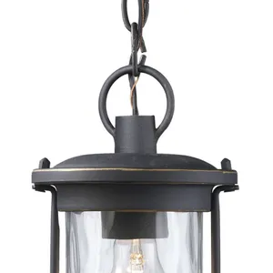 Farmstead 6'' Wide 1-Light Outdoor Pendant - Matte Black 3