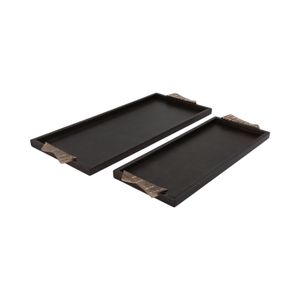 KIRBYTON SET OF 2 GRAY TRAY 1 (IN) 3