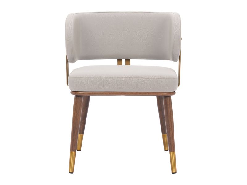 Brew Dining Chair Beige & Walnut 4
