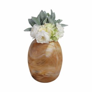 BARTONWOOD BROWN GLASS VASE 14 (IN) 3