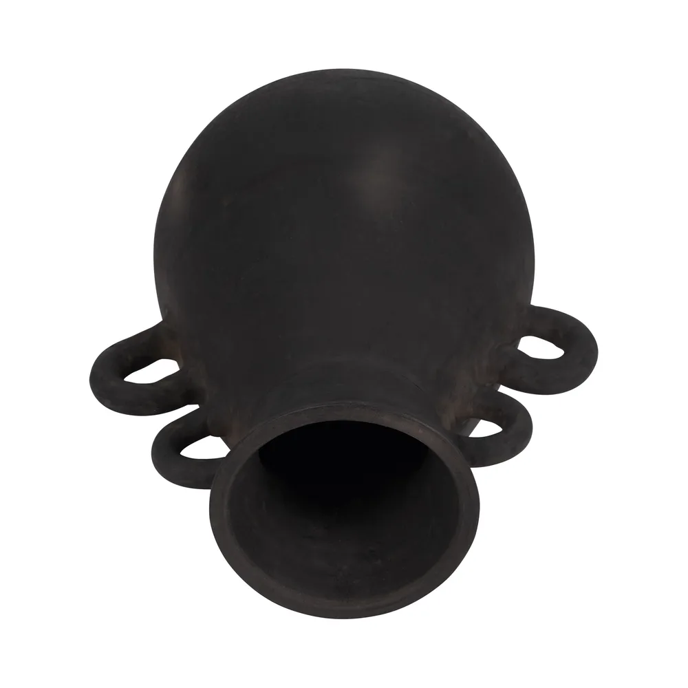 ARLOBEACH BLACK VASE 12 (IN)