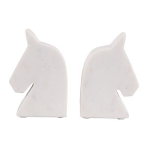 TATEROSE SET OF 2 WHITE BOOKENDS 6 (IN) 1
