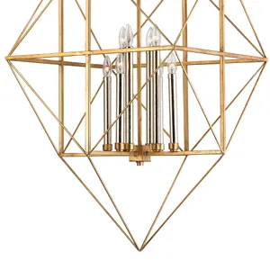 Connexions 24'' Wide 8-Light Chandelier - Gold Leaf 4