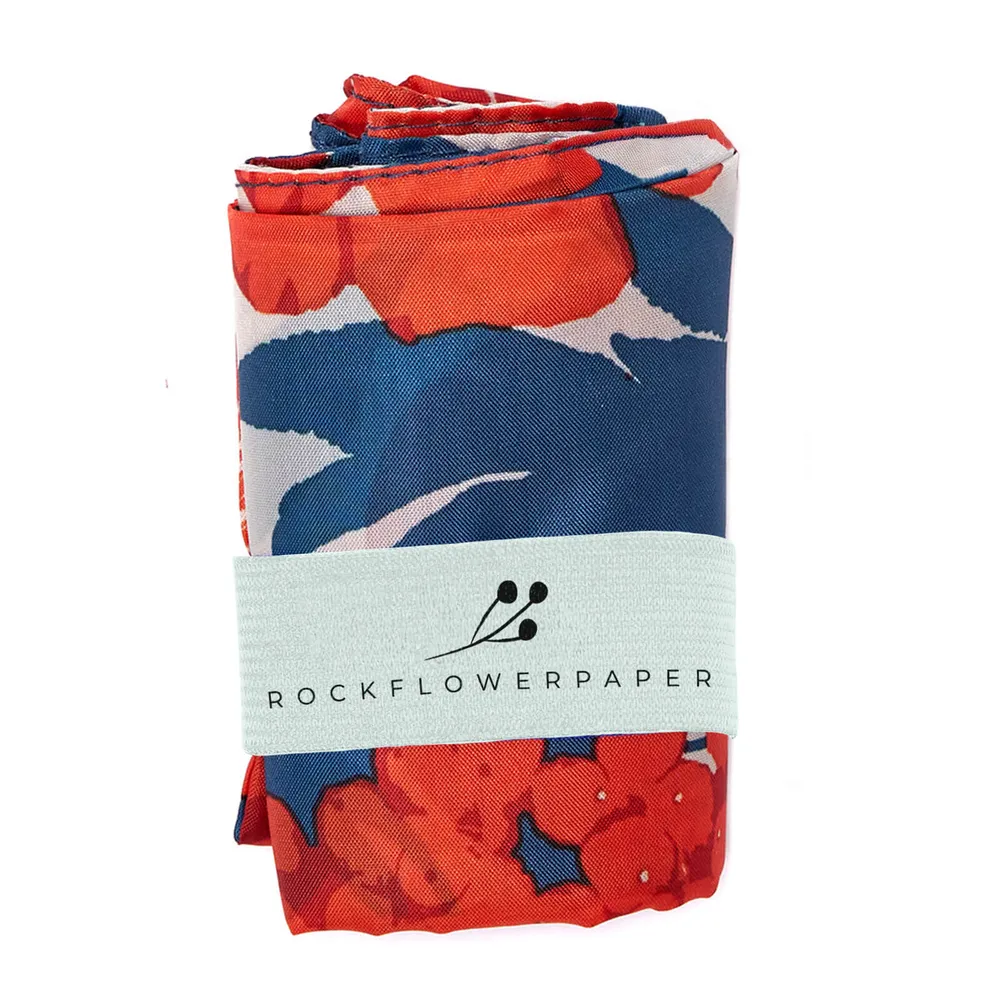 Icelandic Poppies  blu Reusable Shopping Bag