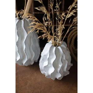 Large Ceramic Ruffle Vase 3