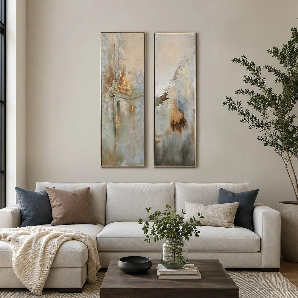 ELDERBEACH SET OF 2 BROWN ART 70 (IN)