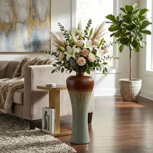 GAVINLAKE BROWN VASE 26 (IN) 9