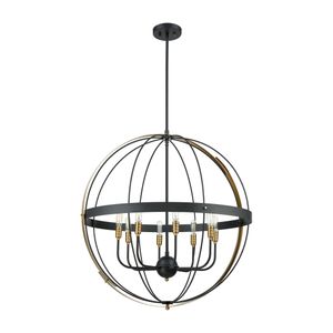 Caldwell 32'' Wide 8-Light Chandelier - Matte Black 5