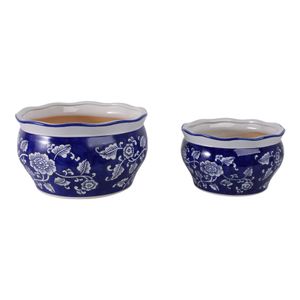 HENLEYDALE SET OF 2 BLUE PLANTER 7 (IN) 4