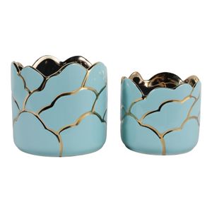 BRIGHTONROSE SET OF 2 BLUE PLANTER 7 (IN) 1