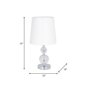 AMBERFIELD SET OF 2 SILVER LAMPS 19 (IN) 9