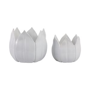 GENTRYWIND SET OF 2 WHITE PLANTER 10 (IN) 4