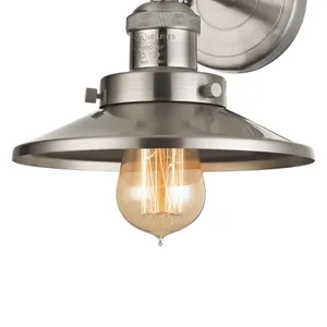 English Pub 8'' High 1-Light Sconce - Satin Nickel 4