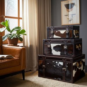 DECLANMOOR SET OF 3 BLACK TRUNK 15 (IN) 2