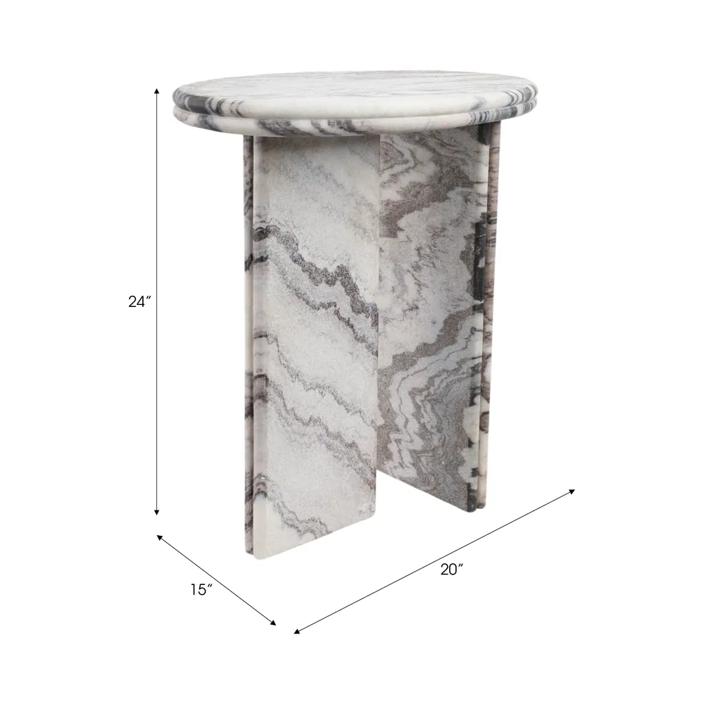 LUKEDALE IVORY TABLE 24 (IN)