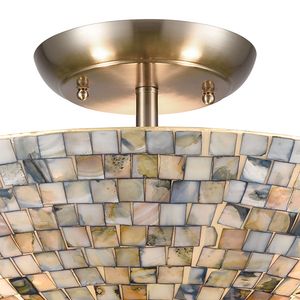 Capri 16'' Wide 3-Light Semi Flush Mount - Satin Nickel 4